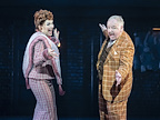 42ND STREET. Josefina Gabrielle 'Maggie Jones' and Les Dennis 'Bert Barry'. Photo Johan Persson