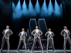 The five temptations standing in front of a Motown sign