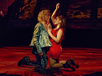 Glenn Adamson as Strat and Martha Kirby as Raven in BAT OUT OF HELL THE MUSICAL. Photo Credit - Chris Davis Studio.