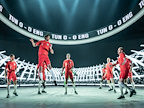 Cast of Dear England at the Prince Edward Theatre, London