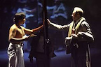 Shane Shambhu as Ramanjuan and David Annen as G.H Hardy (Photo: Tristram Kenton). Original cast.