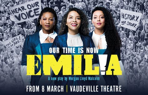 Emilia transfers to the West End’s Vaudeville Theatre from Shakespeare’s Globe this spring