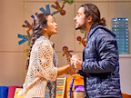 Kirsten Foster (May) and Ben Schnetzer (Eli) in Eureka Day at The Old Vic (photo credit Manuel Harlan)