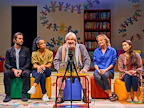 Ben Schnetzer, Susan Kelechi Watson, Mark McKinney, Helen Hunt and Kirsten Foster in Eureka Day at The Old Vic (photo credit Manuel Harlan)