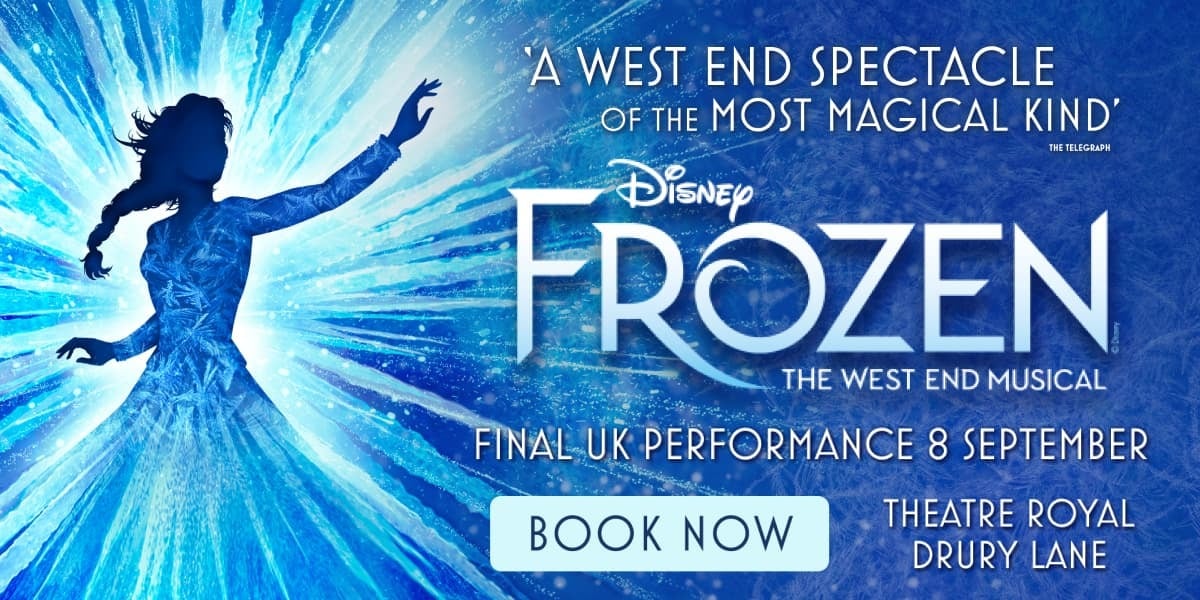 Elsa silhouette. Disney's Frozen The West End Musical at Theatre Royal Drury Lane