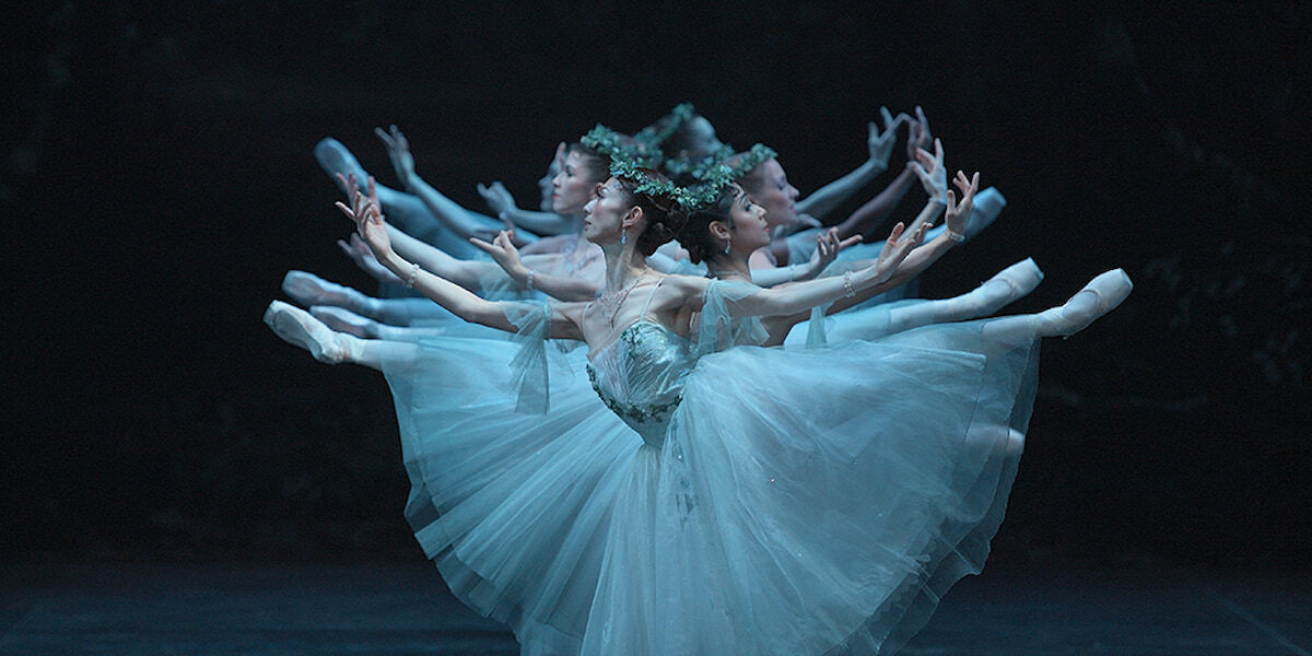 English National Ballet dancers in formation. Giselle, London