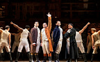 Production images of Hamilton musical in London