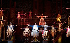 Production images of Hamilton musical in London
