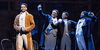 Production images of Hamilton musical in London