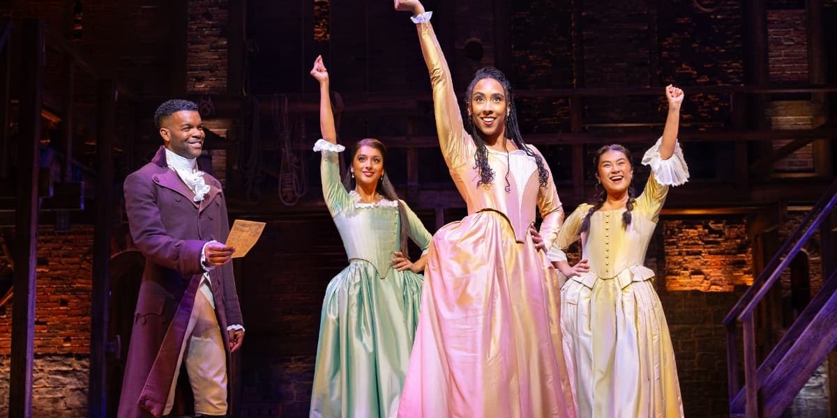 Production images of Hamilton musical in London
