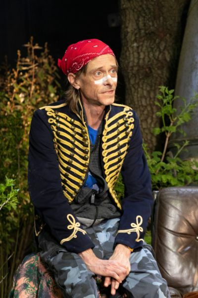 Production images of Jerusalem play in London starring Mark Rylance and Mackenzie Crook.