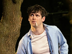 Production images of Jerusalem play in London starring Mark Rylance and Mackenzie Crook.