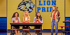 Elèna Gyasi (Gretchen), Georgina Castle (Regina), Grace Mouat (Karen) and Charlie Burn (Cady) in Mean Girls. CREDIT Brinkhoff-Moegenburg