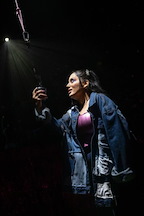 Production image of Hiba Elchikhe in Millennials in London | Photo by Mark Senior