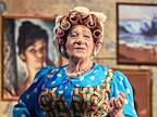 Production image of Mother Goose with Ian McKellen and John Bishop.