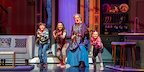 Msr Doubtfire and the kids playing guitar on a broom