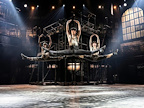 Production image (LtoR) Mukeni Nel, Cameron Jones & Mark Samaras in Disney's NEWSIES ? credit Johan Persson 