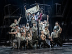 Production image of the cast of Disney's NEWSIES | credit Johan Persson