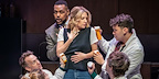 Eleanor Worthington-Cox, Jamie Parker, Trevor Dion Nicholas, Caissie Levy, Jack Wolfe, Jack Ofrecio in NEXT TO NORMAL - Donmar Warehouse - photo by Marc Brenner