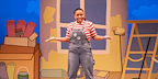 Woman in dungarees with her hands raised to the sides from Peppa Pig's Big Family Show!
