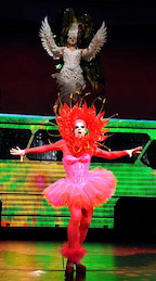 The show's outrageous outfits were designed by Tim Chappel and Lizzy Gardiner, who won Oscars for their costumes in the original film.  Photograph: Tristram Kenton