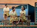 (L-R) Francesca Amewudah-Rivers, Bola Akeju, Tara Tijani, School Girls; Or, The African Mean Girls Play