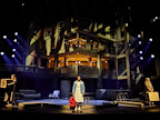 Laura Pitt-Pulford as Poppy, Elizabeth Ayodele as Joy and Rachael Wooding as Rose in Standing at the Sky's Edge in the West End. Credit Brinkhoff-Moegenburg