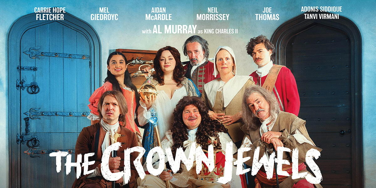 The royal event of the year. Image: Images of the cast surround the main image of Al Murray dressed as a King.