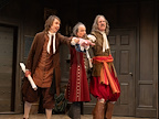 Joe Thomas as Tom Blood Jr, Aidan McArdle as Colonel Blood and Neil Morrissey as Captain Perrot in The Crown Jewels 