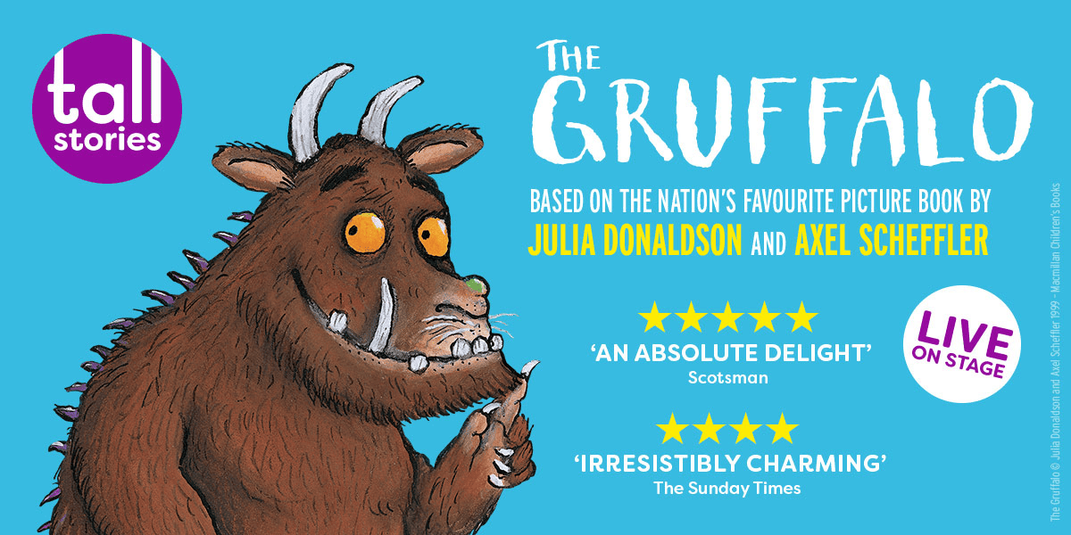 The Gruffalo in bright blue background