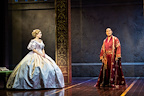 Helen George as Anna and Darren Lee as The King of Siam in The King and I