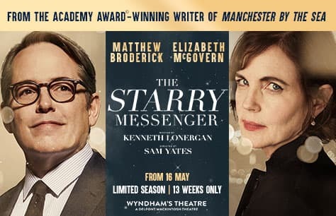 Matthew Broderick makes his West End debut in a new London production of The Starry Messenger at Wyndham’s Theatre