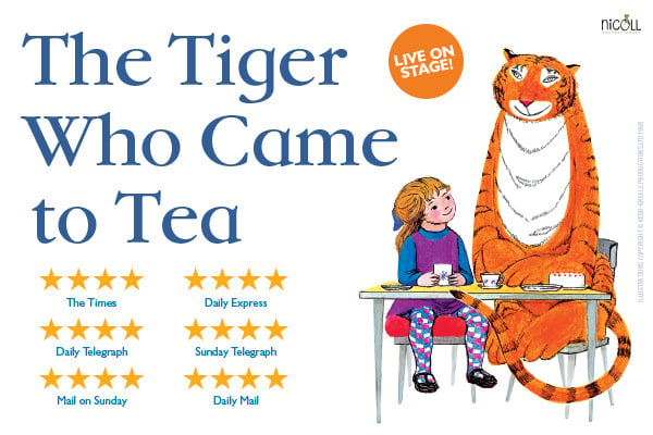 The Tiger Who Came To Tea rescheduled for summer 2021, tickets now on special offer!