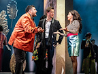 LtoR Tim Mahendran as Gomez, David Hunter as Henry & Hiba Elchikhe as Charisse in The Time Traveller's Wife the Musical, credit Johan Persson