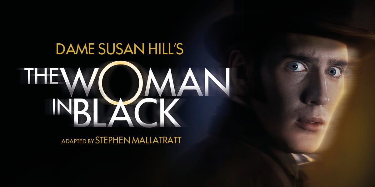 Dame Susan Hill's The Woman in Black. The Original. Live on Stage. A man's side profile is shown in dim light.
