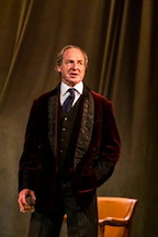 Production shot of The Woman in Black at the Fortune Theatre in London.