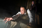 Production shot of The Woman in Black at the Fortune Theatre in London.