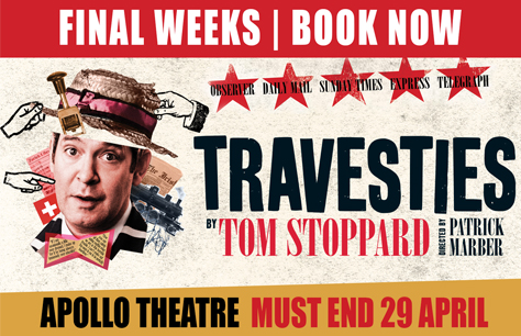 Tom Stoppard's Travesties makes the move to the West End 