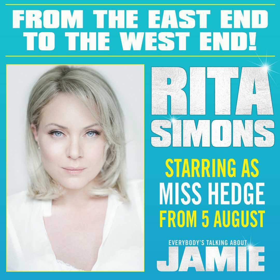 EastEnders actress Rita Simons to star as Miss Hedge in Everybody's Talking About Jamie come August