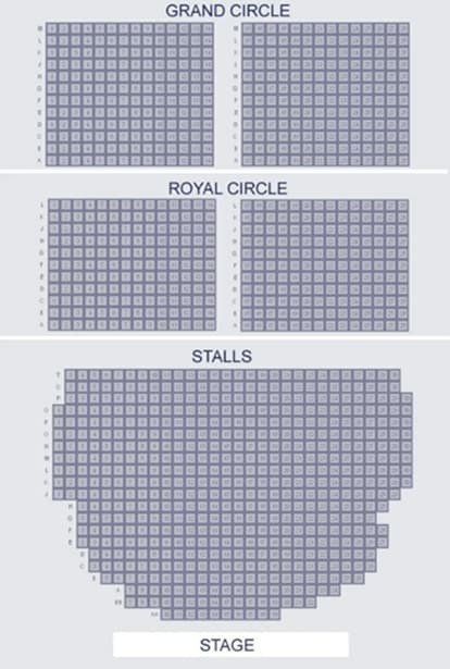 Piccadilly Theatre Best Seats and Seating Plan 