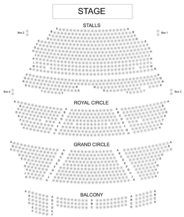 His Majesty's Theatre best seats and seating plan