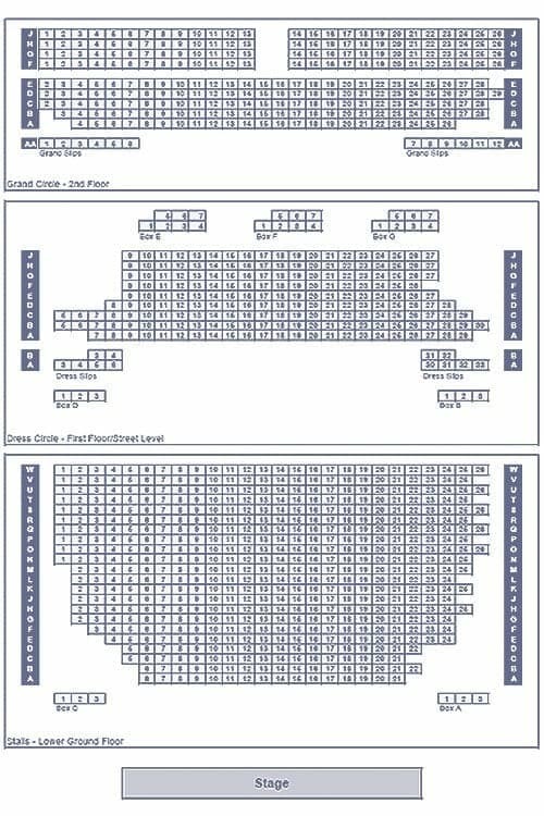 Gielgud Theatre best seats and seating plan