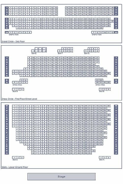 Gielgud Theatre Best Seats And Seating Plan London Theatre Direct