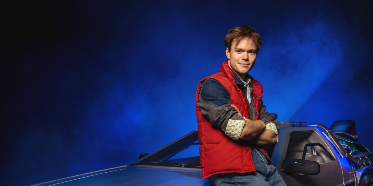 Ben Joyce as Marty McFly in Back to the Future The Musical in 2022