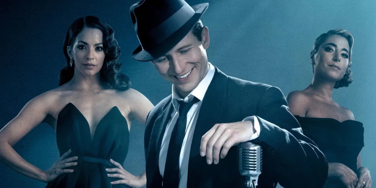 Joel Harper-Jackson, Ana Villafañe and Phoebe Panaretos in Sinatra: The Musical