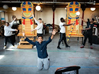 Magic Goes Wrong rehearsal images | Photo credit: Helen Maybanks