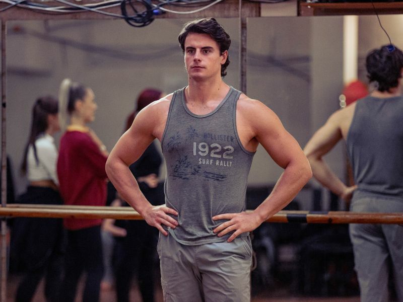 Rehearsal image of Michael O’Reilly as Johnny Castle  in Dirty Dancing in London.