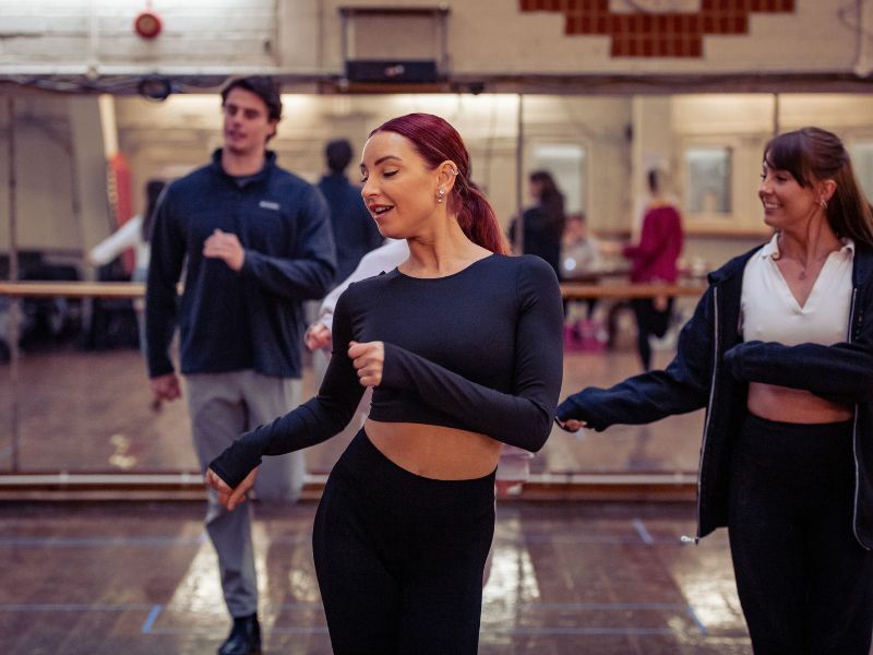 Rehearsal image of Dirty Dancing cast in Dirty Dancing in London.