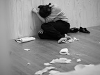 Rehearsal images of Ruth Wilson who has reunited with Ivo van Hove in The Human Voice in London. 