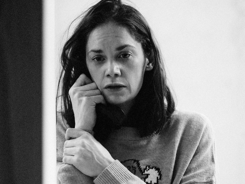 Rehearsal images of Ruth Wilson who has reunited with Ivo van Hove in The Human Voice in London. 